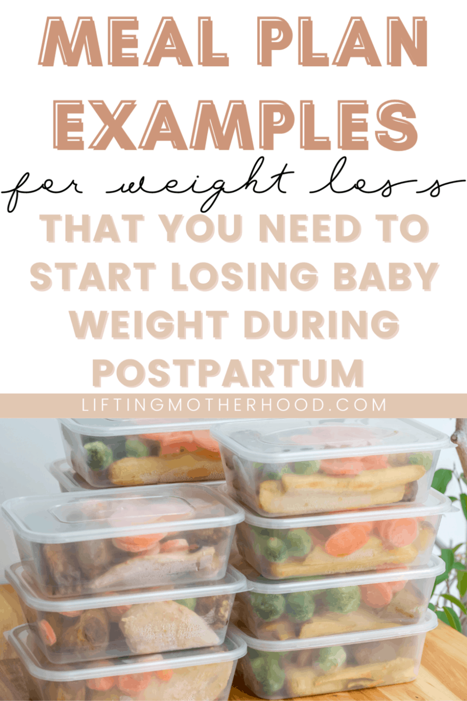 Meal Plan Example For Weight Loss For Moms Lifting Motherhood