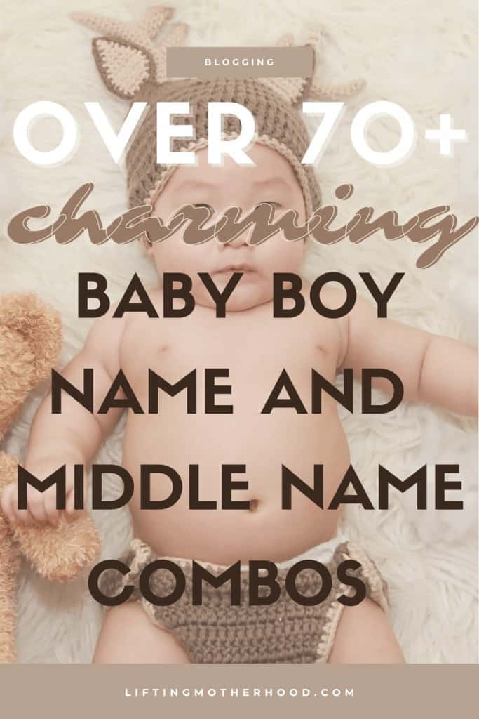 charming baby boy names and middle names pin