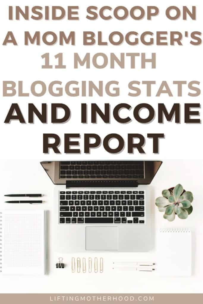 11 months of blogging income report pin