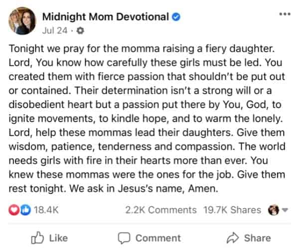 fierce daughter prayer