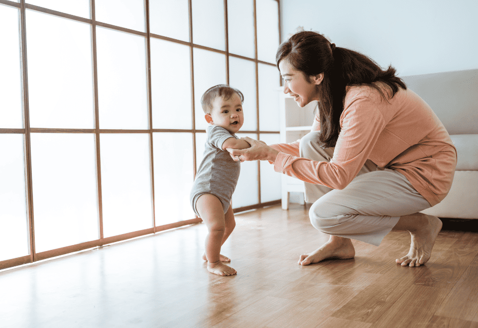 encourage baby to walk